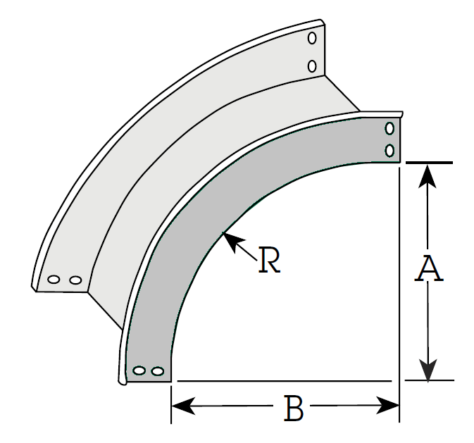 90° Outside Bend, Aluminum